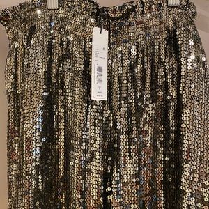 Alice + Olivia paper bag sequins pants